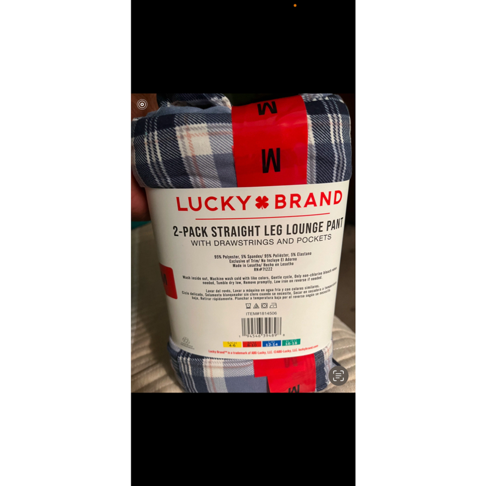 NWT Lucky Brand 2 pack Straight leg lounge pants size Medium - Picture 4 of 4